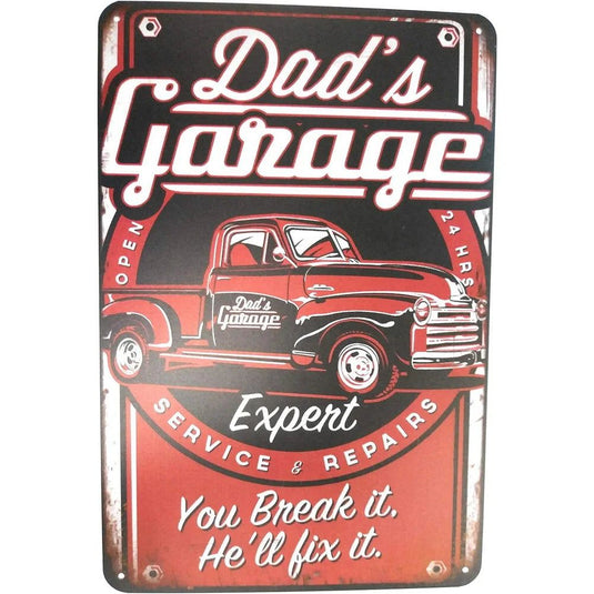 Vintage Dad's Garage Repair Shop Metal Tin Signs Posters Plate Wall Decor for Home Bars Garage Cafe Clubs Retro Posters Plaque - Grand Goldman