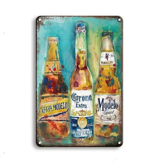 Vintage Metal Tin Signs Original German Beers Wall Decor for Restaurant Home Bars Garage Cafe Clubs Pubs Retro Posters Plaque - Grand Goldman