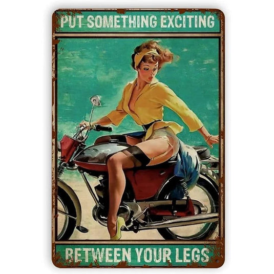 Vintage Metal Tin Signs Retro Pinup Girl Art Cowgirl Wall Decor Poster Decorations For Home Garage Man Cave Cafe Bars Pubs Clubs - Grand Goldman
