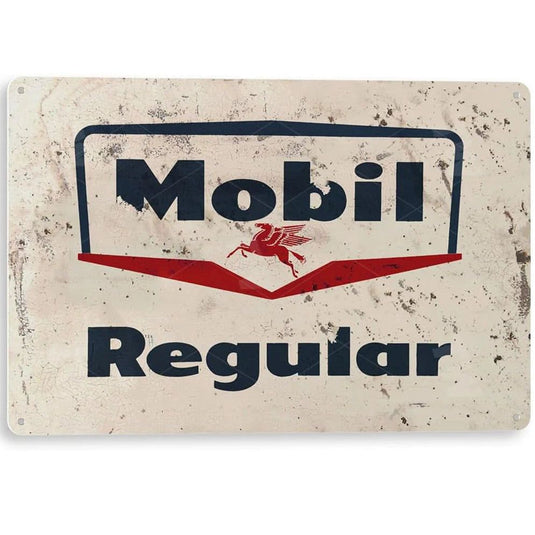 Vintage Mobil 1 Racing Motor Oil Rocket Oilzum Oil Gas Metal Tin Signs Wall Decor for Bars Garage Gas Oil Station Cafe Clubs Pub - Grand Goldman