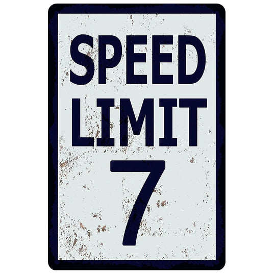 Vintage No Speed Limited Metal Tin Signs Posters Plate Wall Decor for Home Bars Garage Cafe Clubs Pubs Retro Posters Plaque - Grand Goldman