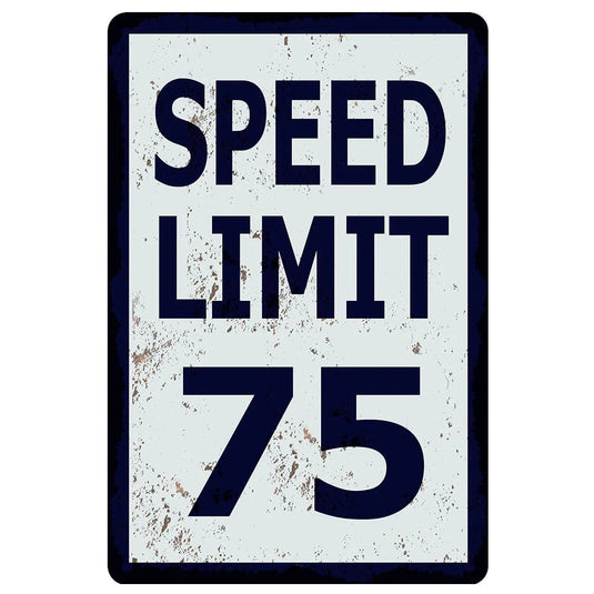 Vintage No Speed Limited Metal Tin Signs Posters Plate Wall Decor for Home Bars Garage Cafe Clubs Pubs Retro Posters Plaque - Grand Goldman