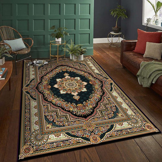 Vintage Persian Bohemian Living Room Rug Floor Mat - Grand Goldman
