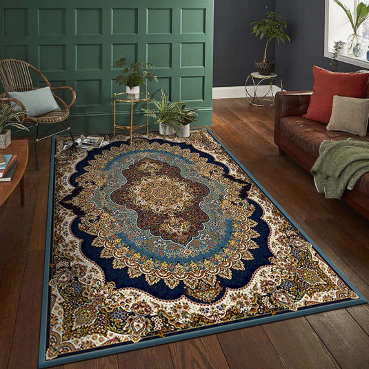 Vintage Persian Bohemian Living Room Rug Floor Mat - Grand Goldman