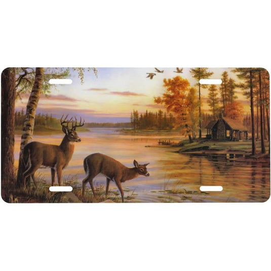 Vintage Plaque Deers License Plates Vanity Novelty Metal Tin Signs Embossed Tag Garage Bars Pubs Clubs Home Wall Decor 6X12 Inch - Grand Goldman