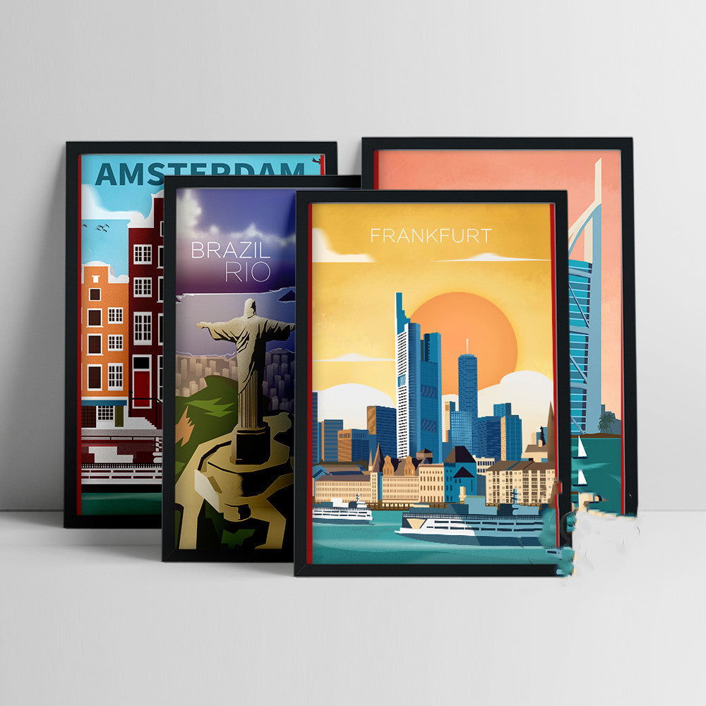 Vintage Promotional Poster World Travel Print Art Canvas Painting - Grand Goldman