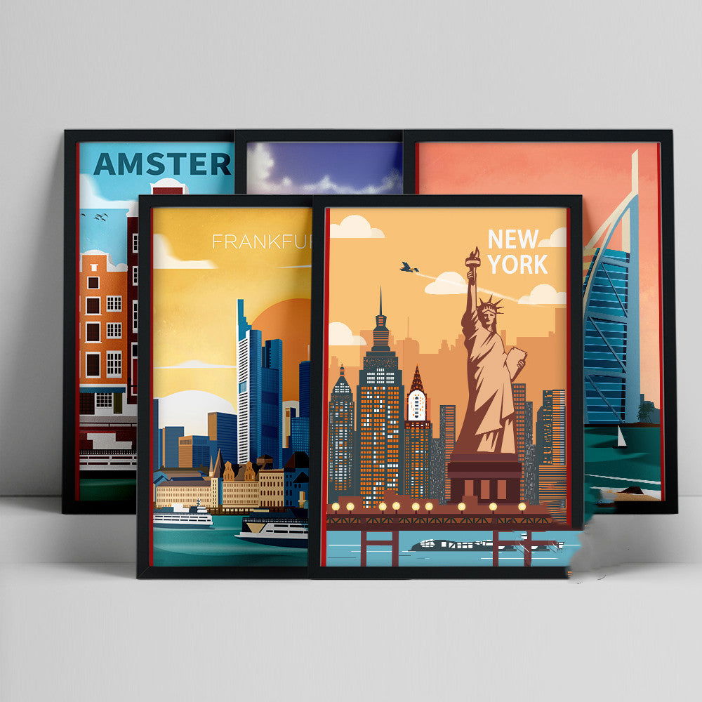 Vintage Promotional Poster World Travel Print Art Canvas Painting - Grand Goldman