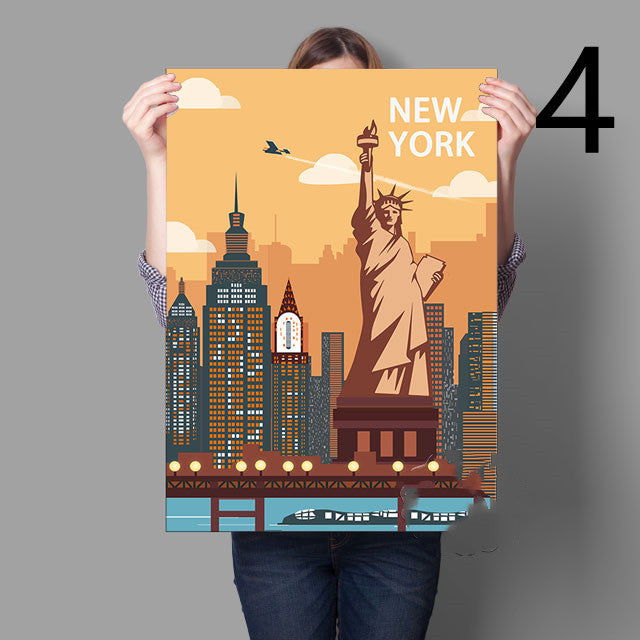 Vintage Promotional Poster World Travel Print Art Canvas Painting - Grand Goldman