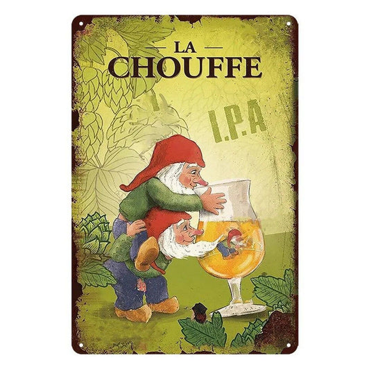 Vintage Rum Chouffe Metal Tin Signs Plaque Plate Retro Wall Art Posters for Man Cave Bar Pub Clubs Cafe Iron Painting Decoration - Grand Goldman