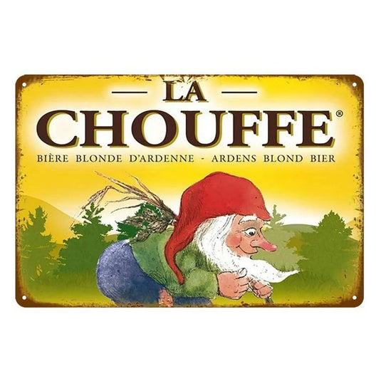 Vintage Rum Chouffe Metal Tin Signs Plaque Plate Retro Wall Art Posters for Man Cave Bar Pub Clubs Cafe Iron Painting Decoration - Grand Goldman