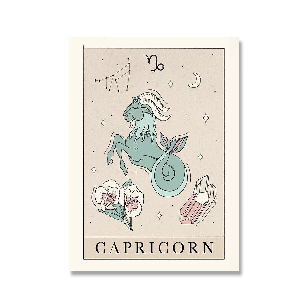 Vintage Tarot Cards Constellation Canvas Painting Poster - Grand Goldman