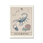 Vintage Tarot Cards Constellation Canvas Painting Poster - Grand Goldman