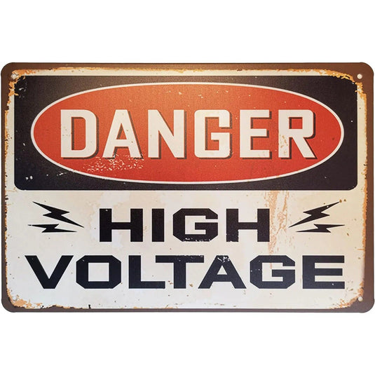 Vintage Warning Metal Tin Signs Danger Do Not Enter Wall Decor for Garage Garden Restaurant Bars Cafe Clubs Retro Posters Plaque - Grand Goldman