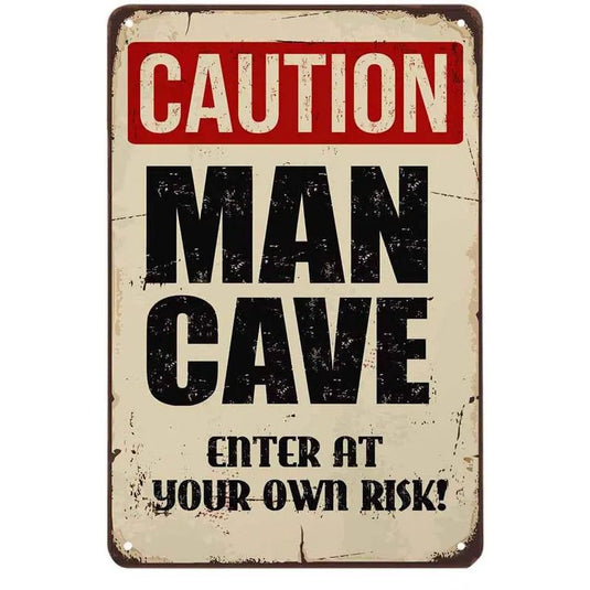 Vintage Warning Metal Tin Signs No Stupid People Beyoud this Point Wall Decor for Home Bars Garage Cafe Club Man Cave Pubs Retro - Grand Goldman