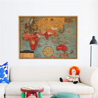 Vintage World Map Poster - Grand Goldman