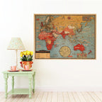 Vintage World Map Poster - Grand Goldman