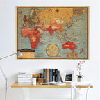 Vintage World Map Poster - Grand Goldman