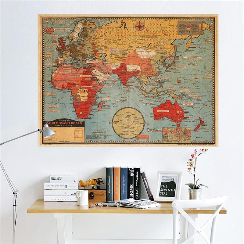Vintage World Map Poster - Grand Goldman