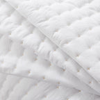 WDCOZY White Queen Size Quilt Bedding Sets with Pillow Shams, Lightweight Soft Bedspread Coverlet, Quilted Blanket Thin Comforter Bed Cover, All Season Summer Spring, 3 Pieces, 90x90 inches - Grand Goldman