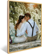 WEGA Custom Canvas Prints with Your Photos (Framed 8X10) Upload Your Image/Photo-Custom Personalized Photo Gifts to Canvas,Wall Art Canvas Printing Gifts for Pets Family Baby Wedding - Grand Goldman