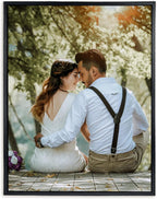 WEGA Custom Canvas Prints with Your Photos (Framed 8X10) Upload Your Image/Photo-Custom Personalized Photo Gifts to Canvas,Wall Art Canvas Printing Gifts for Pets Family Baby Wedding - Grand Goldman