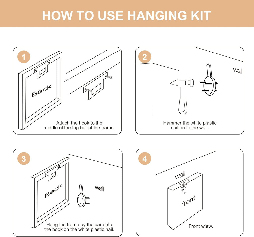 WEGA Custom Canvas Prints with Your Photos (Framed 8X10) Upload Your Image/Photo-Custom Personalized Photo Gifts to Canvas,Wall Art Canvas Printing Gifts for Pets Family Baby Wedding - Grand Goldman