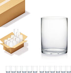 WGV Quality Thick Cylinder Vase, Width 6", Height 8", Clear Glass Container Terrarium Candle Holder for Wedding Centerpiece, Event, Home Decor, 1 Piece - Grand Goldman