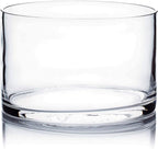 WGV Quality Thick Cylinder Vase, Width 6", Height 8", Clear Glass Container Terrarium Candle Holder for Wedding Centerpiece, Event, Home Decor, 1 Piece - Grand Goldman