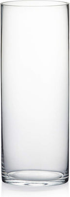 WGV Quality Thick Cylinder Vase, Width 6", Height 8", Clear Glass Container Terrarium Candle Holder for Wedding Centerpiece, Event, Home Decor, 1 Piece - Grand Goldman