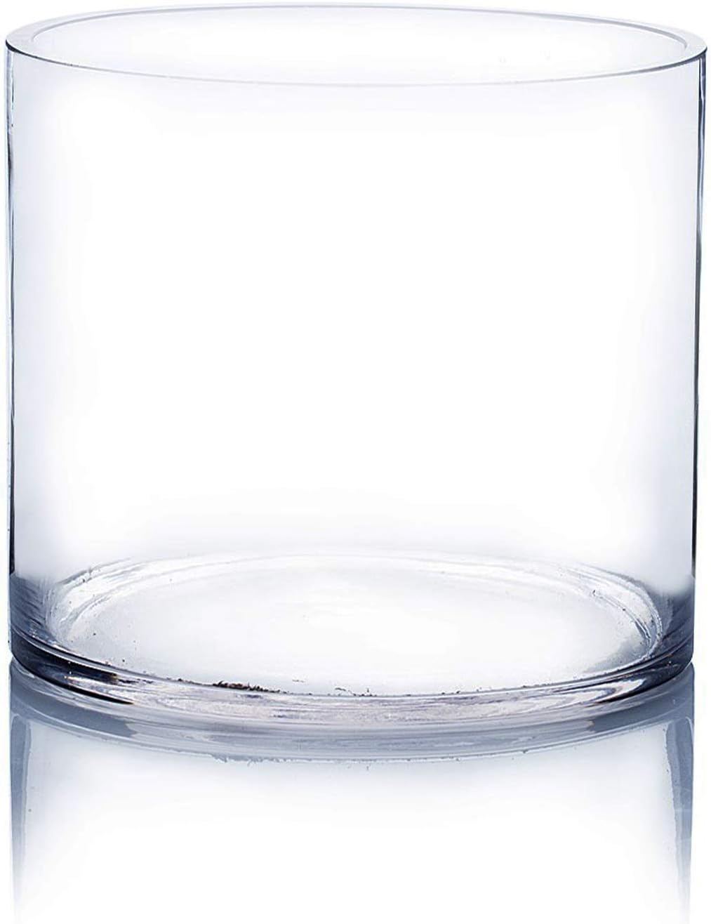 WGV Quality Thick Cylinder Vase, Width 6", Height 8", Clear Glass Container Terrarium Candle Holder for Wedding Centerpiece, Event, Home Decor, 1 Piece - Grand Goldman