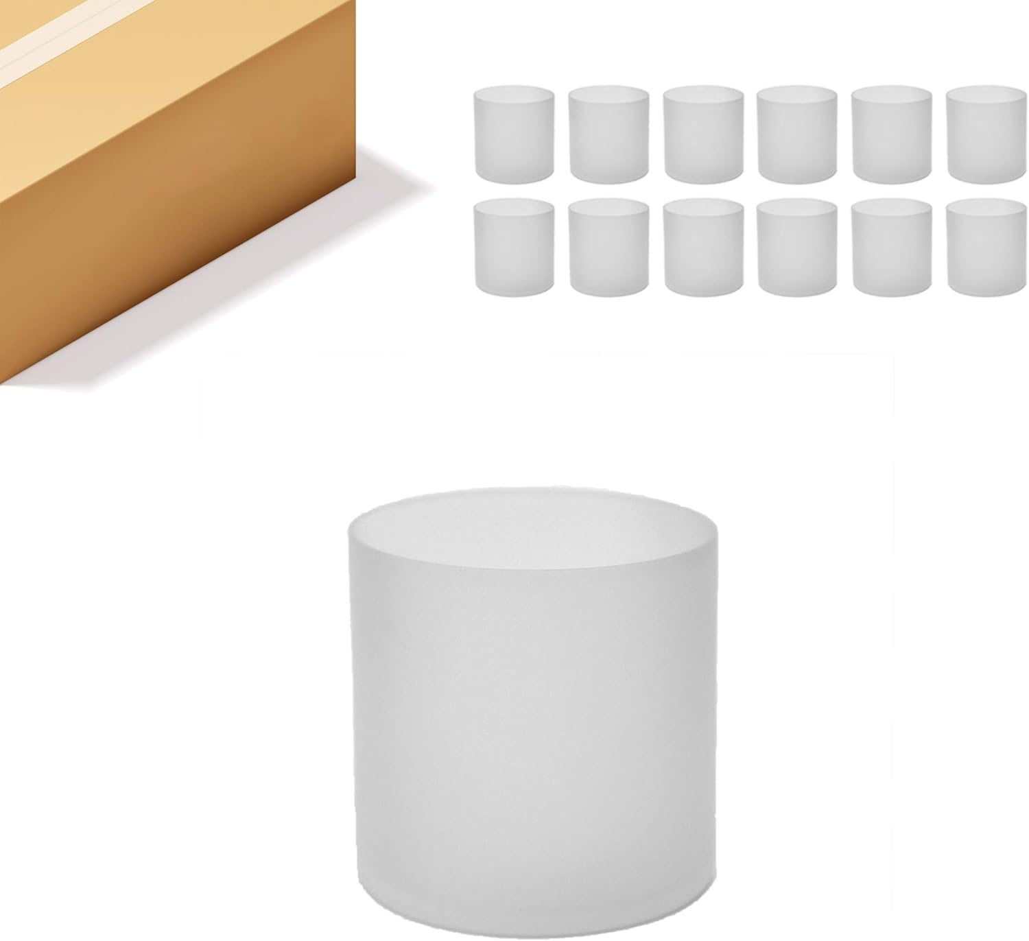 WGV Quality Thick Cylinder Vase, Width 6", Height 8", Clear Glass Container Terrarium Candle Holder for Wedding Centerpiece, Event, Home Decor, 1 Piece - Grand Goldman