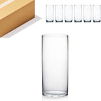 WGV Quality Thick Cylinder Vase, Width 6", Height 8", Clear Glass Container Terrarium Candle Holder for Wedding Centerpiece, Event, Home Decor, 1 Piece - Grand Goldman