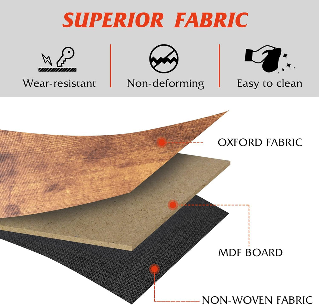 WLIVE 6 Drawer Dresser for Bedroom, Fabric Double Dresser, Storage Tower with Fabric Bins, Chest of Drawers for Closet, Living Room, Hallway, Rustic Brown Wood Grain Print - Grand Goldman