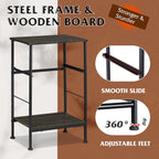 WLIVE Black Nightstand, Bedside Table with Fabric Storage Drawer, Open Wood Shelf, Bed Side Table, Night Stand for Bedroom Furniture, End Table for Living Room, Dorm, Entryway, 25.03" Height - Grand Goldman