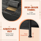 WLIVE Dresser for Bedroom with 5 Drawers, Wide Bedroom Dresser with Drawer Organizers, Chest of Drawers, Fabric Dresser for Living Room, Closet, Hallway, Charcoal Black Wood Grain Print - Grand Goldman