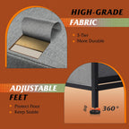 WLIVE Dresser for Bedroom with 5 Drawers, Wide Chest of Drawers, Fabric Dresser, Storage Organizer Unit with Fabric Bins for Closet, Living Room, Hallway, Dark Grey - Grand Goldman