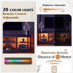 WLIVE LED TV Stand for 65-Inch TV, 58-Inch Entertainment Center with Adjustable Glass Shelves, Modern Media Console for Living Room & Bedroom, Black - Grand Goldman