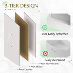 WLIVE Nightstand with 3 Drawers, Fabric Dresser, Organizer Unit, Storage Dresser for Bedroom, Hallway, Entryway, Closets, Sturdy Steel Frame, Wood Top, Easy Pull Handle, White - Grand Goldman