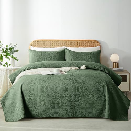 WURUIBO Black Full/Queen Quilt Bedding Set, 3 Pieces Lightweight Bedspreads with Pillow Shams, Microfiber Modern Thin Coverlet, Summer Quilted Comforter for All Season (1 Quilt, 2 Shams) - Grand Goldman