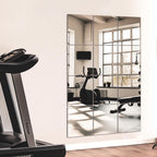 Wall Mirror Full Length Mirror for Wall,Home Gym Mirror 14''x12'' x 12PCS, Glass Frameless Body Mirror Wall-Mounted for Gym, Bedroom, Living Room, Over The Door - Grand Goldman