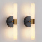 Wall Sconces Set of Two Brushed Brass Gold 🔥🔥🔥 Sconces Wall Lighting with Clear Glass Wall Lamp Modern Wall Sconce Wall Light Fixtures Sconces Wall Decor Set of 2 Wall scones, Wall Lights Set of 2 - Grand Goldman