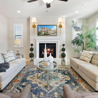 Wall Sconces Sets of 2, Retro Industrial Wall Lamps, Bathroom Vanity Sconces Wall Lighting with White Fabric Shade, Suitable for Bedroom Living Room Corridor Kitchen - Grand Goldman