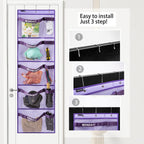 Weekly Kids Clothes Organizer Day of Week School Clothing Storage Monday to Friday Hanging Closet Organizer (Purple) - Grand Goldman