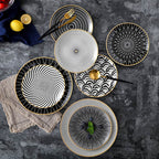 Western Dishes, Ceramic Dishes, Nordic Style Dishes Set - Grand Goldman