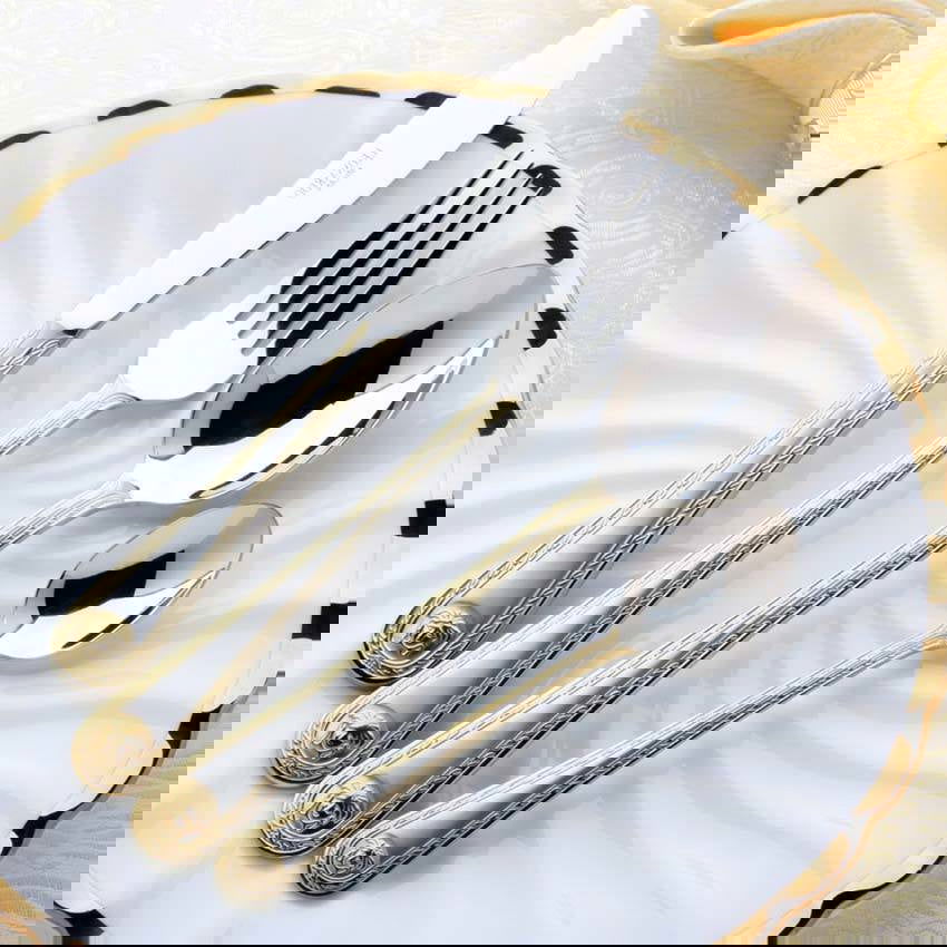 Western Food Set Of Four Stainless Steel Knife Fork And Spoon - Grand Goldman