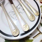 Western Food Set Of Four Stainless Steel Knife Fork And Spoon - Grand Goldman