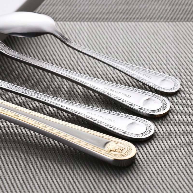 Western Food Set Of Four Stainless Steel Knife Fork And Spoon - Grand Goldman