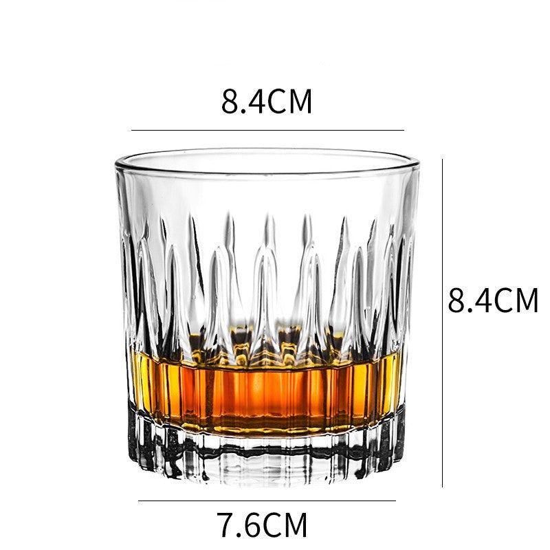 Whiskey Glass Wine Glass Foreign Wine Glass Crystal Glass Octagonal Glass Thickened Bar Glass Set Beer Glass - Grand Goldman