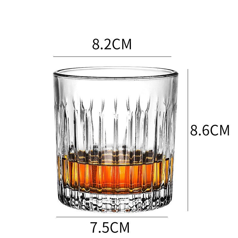 Whiskey Glass Wine Glass Foreign Wine Glass Crystal Glass Octagonal Glass Thickened Bar Glass Set Beer Glass - Grand Goldman