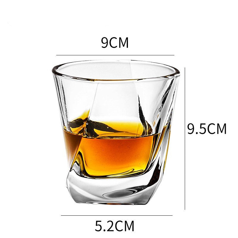 Whiskey Glass Wine Glass Foreign Wine Glass Crystal Glass Octagonal Glass Thickened Bar Glass Set Beer Glass - Grand Goldman